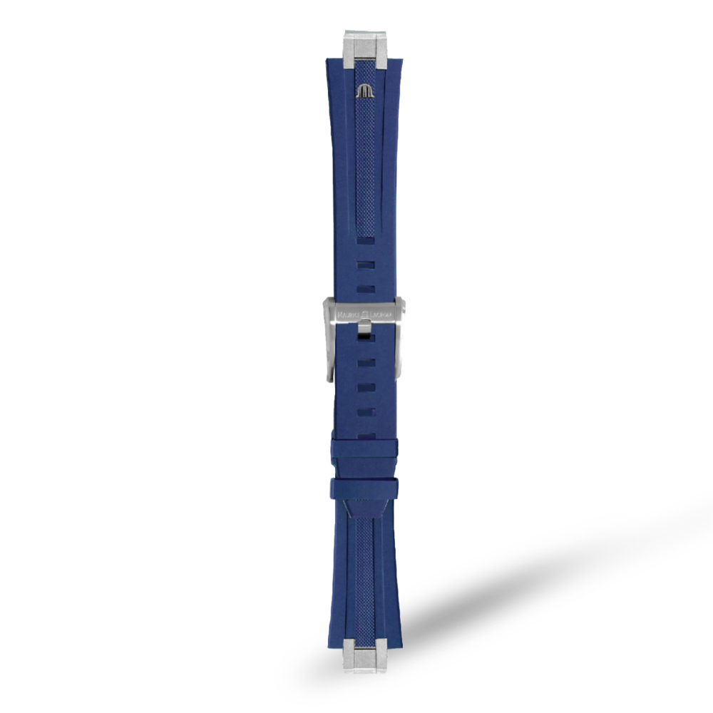 Maurice Lacroix BLUE RUBBER STRAP <br>  with folding clasp